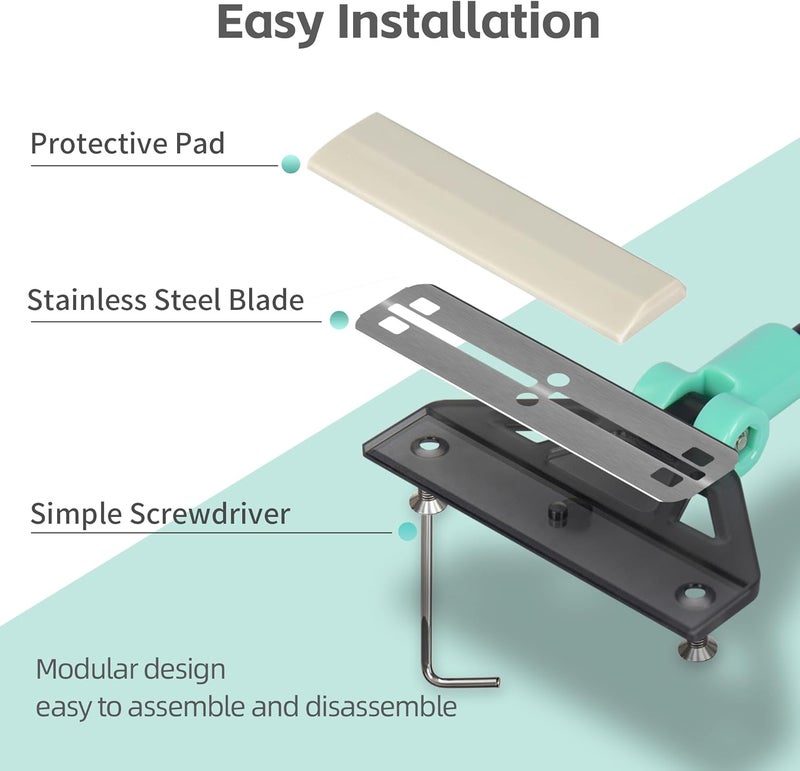 UPETTOOLS Algae Scraper for Glass Aquariums, 2 in 1 Adjustable Algae Scraper with 5 Stainless Steel Blades and Cleaning Brush, Aquarium Glass Cleaning Tools for 20-40 Gallon Fish Tank - Image 4